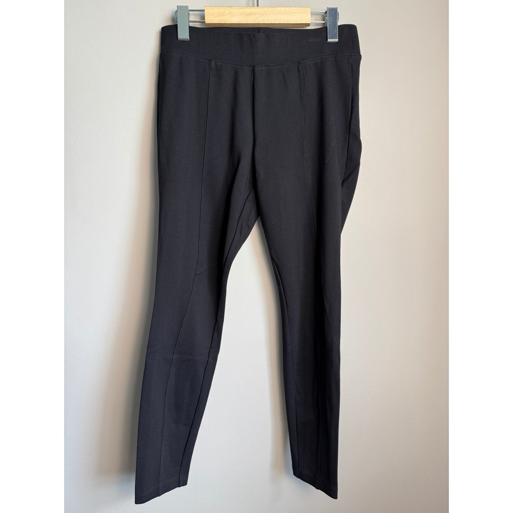 Old Navy Stevie Ponte Knit Pull On Pants M Black Workwear Minimalist Office Chic